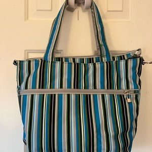 Ju Ju Be Blue stripes diaper bag RETIRED/HARD TO FIND